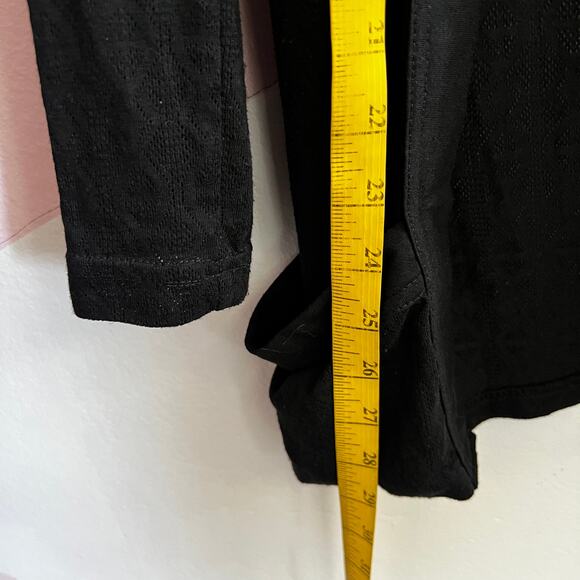 Cotton‎ On Black Knit Cardigan Minimalist Clean Girl Academia Goth Medium - Picture 5 of 6